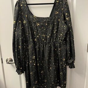 SHEIN Black Dress with Gold Accents